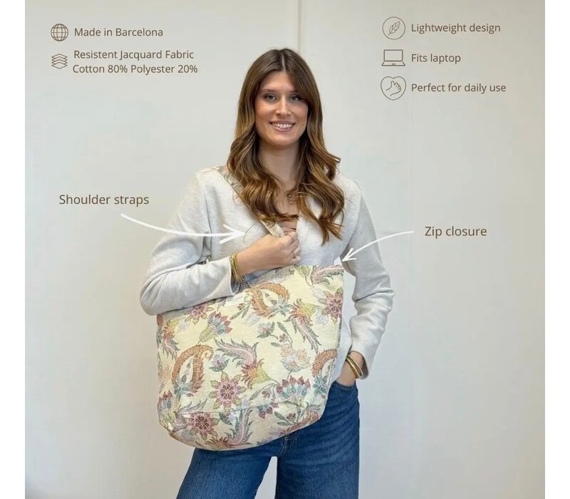 DE LA MUR “COLOR” Large Zipper Bag