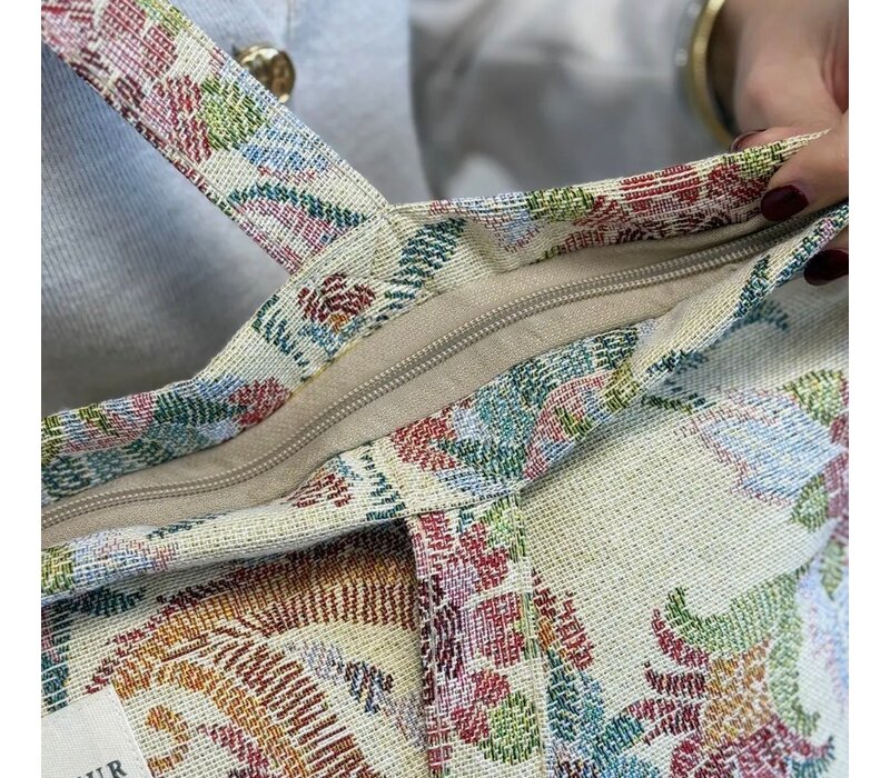 DE LA MUR “COLOR” Large Zipper Bag