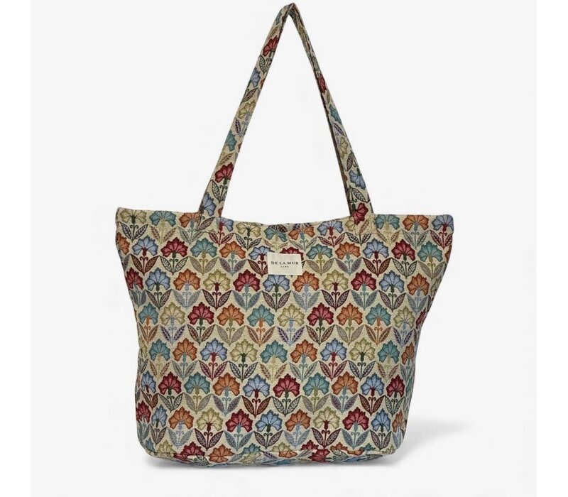 DE LA MUR “FLORA” Large Zipper Bag