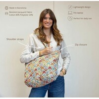 DE LA MUR “FLORA” Large Zipper Bag