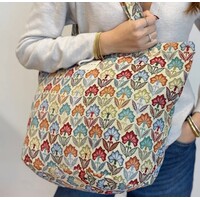 DE LA MUR “FLORA” Large Zipper Bag