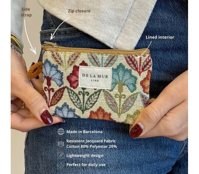 DE LA MUR “FLORA” Fabric Wallet