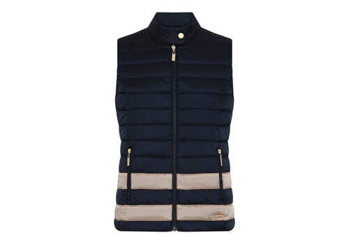 Micha A/W Micha 106 308 Navy/Camel Quilted Gilet