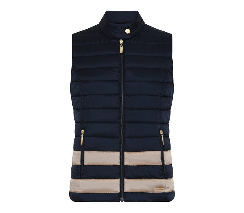Micha 106 308 Navy/Camel Quilted Gilet