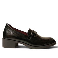 Jose Saenz 2189 Black Sheen Leather Loafer