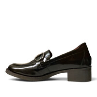 Jose Saenz 2189 Black Sheen Leather Loafer