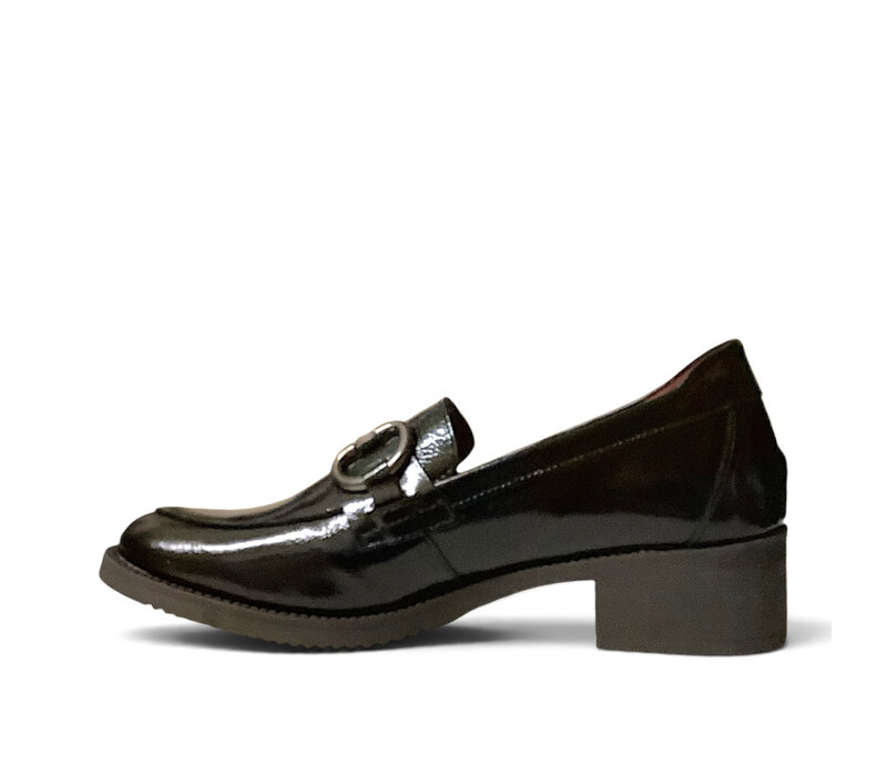 Jose Saenz 2189 Black Sheen Leather Loafer