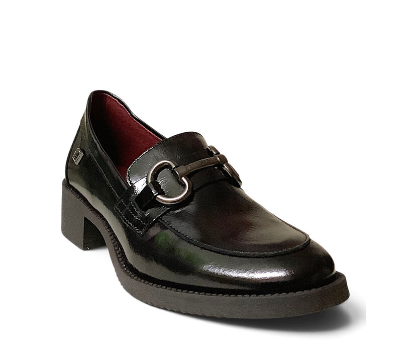 Jose Saenz 2189 Black Sheen Leather Loafer