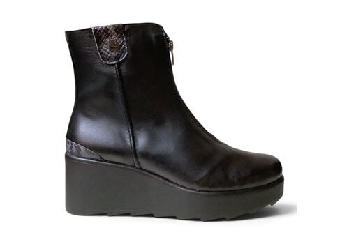 Jose Saenz Jose Saenz 6432 Black Front Zip Wedge Boot