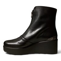 Jose Saenz 6432 Black Front Zip Wedge Boot