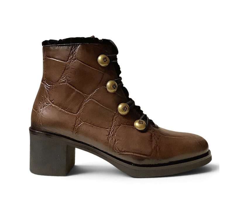 Jose Saenz 5176 Brown Croc Leather A/Boot