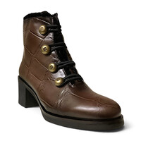 Jose Saenz 5176 Brown Croc Leather A/Boot