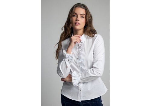 Bariloche Bariloche ASURIA White Frill Blouse