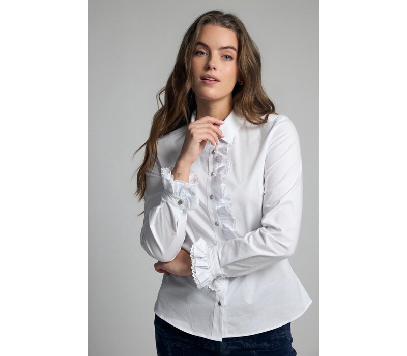 Bariloche ASURIA White Frill Blouse