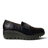 Wonders Wonders C-33158 Black Croc Slip on Shoes