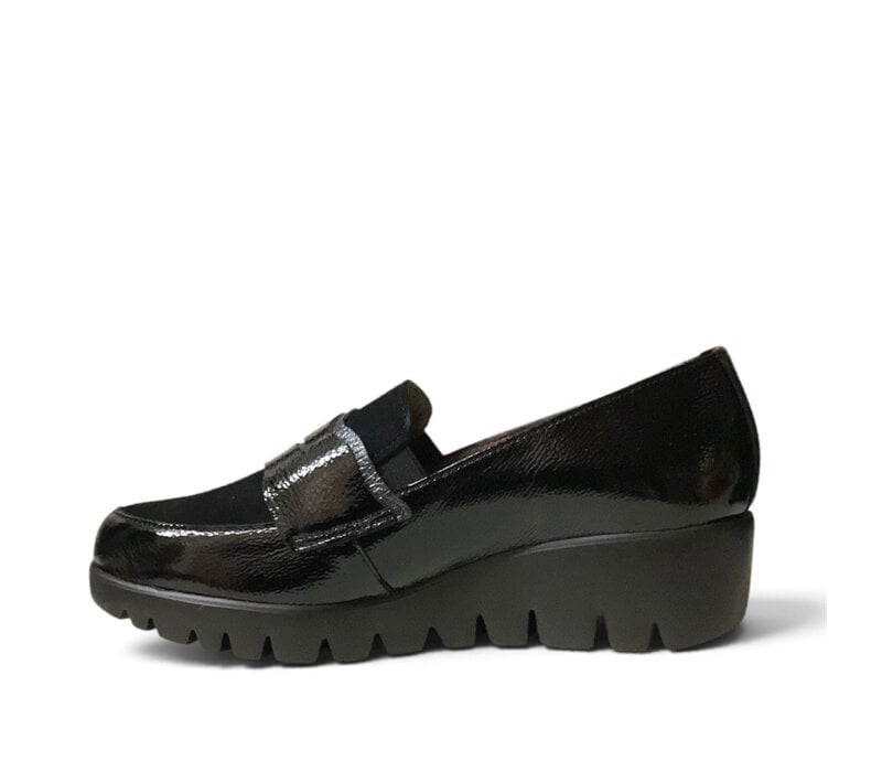 Wonders C-33360 Black  Slip on Shoes