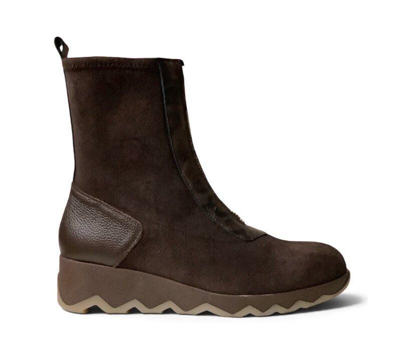 Wonders C-7632 Brown Front Zip Boots