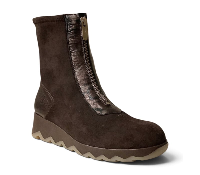 Wonders C-7632 Brown Front Zip Boots