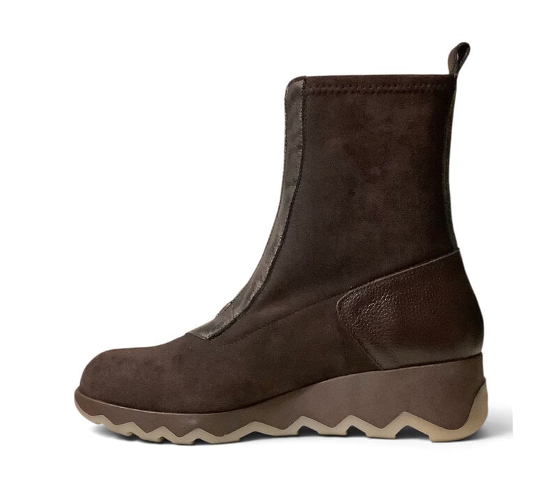 Wonders C-7632 Brown Front Zip Boots