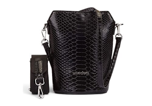 Wonders Wonders WB-55036 Black Croc X-Body Bag
