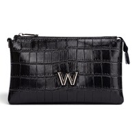 Wonders WB-52007 Black Croc X-Body  Bag