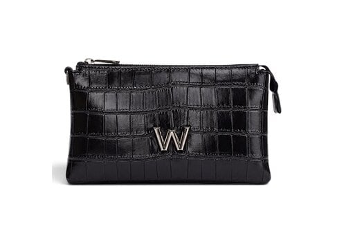 Wonders Wonders WB-52007 Black Croc X-Body  Bag