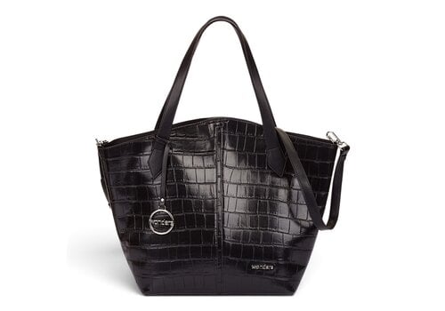 Wonders Wonders WB-56006 Black Croc Tote Bag