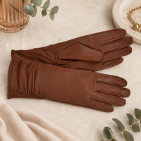 Seeberger 19062 Tan Midi Leather Gloves
