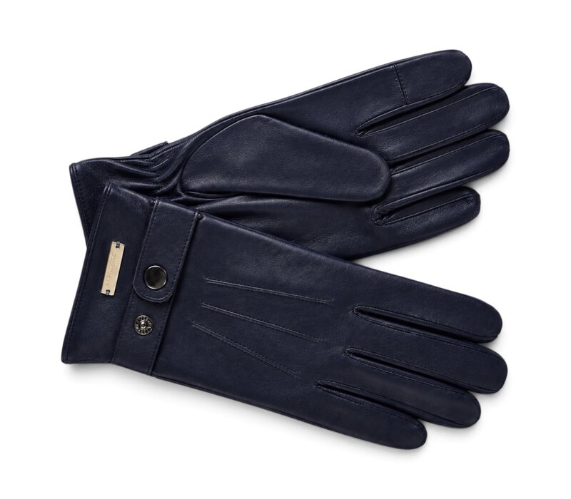 Seeberger 19806 Navy Soft Leather Gloves