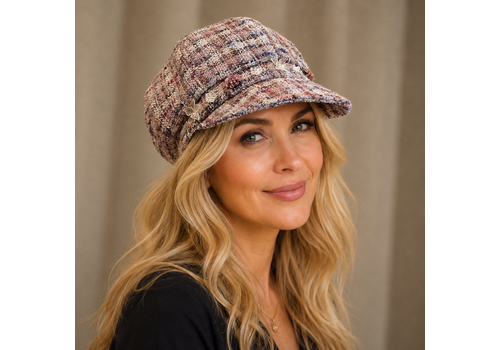 Seeberger Seeberger 20245 Tweed Ballon cap w/Embellishment