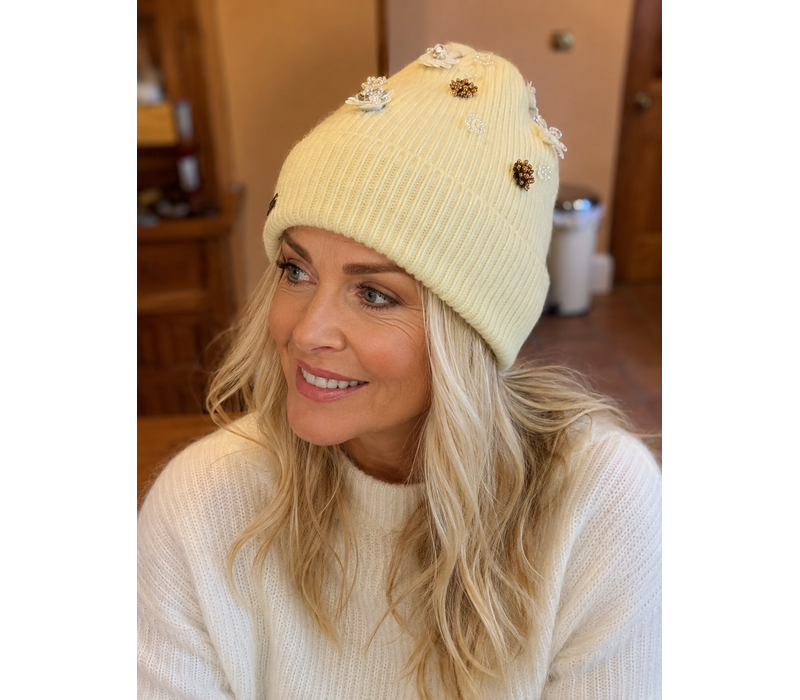 Seeberger 19991 Turn up Beanie w/Gemstones