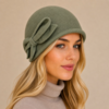 Seeberger Seeberger 19830 Olive Boiled Wool Beanie