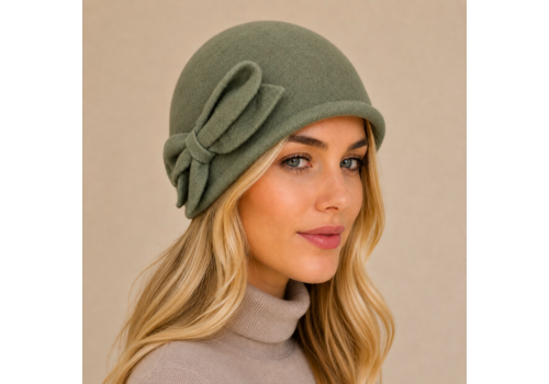 Seeberger Seeberger 19830 Olive Boiled Wool Beanie