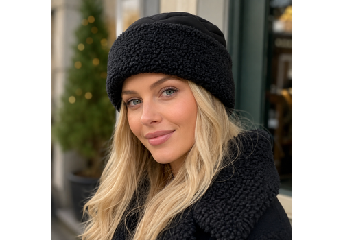 Seeberger Seeberger 19880 Black Fake Fur Toque