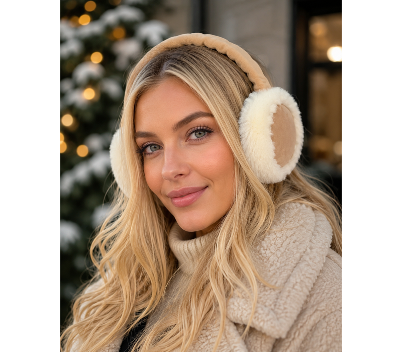 Seeberger 20114 Camel Faux Fur Earmuffs