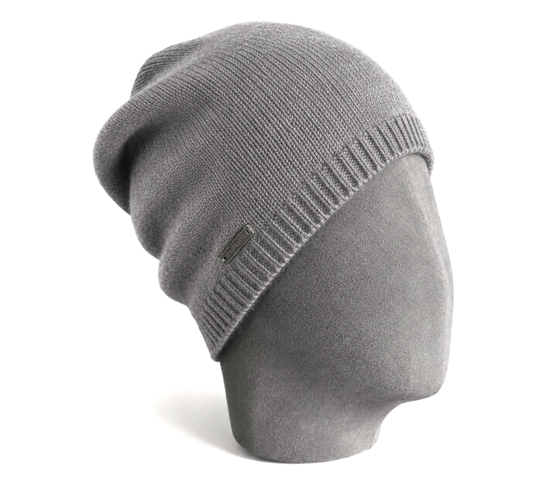 Seeberger 19967 Grey Beanie in Soft Yarn
