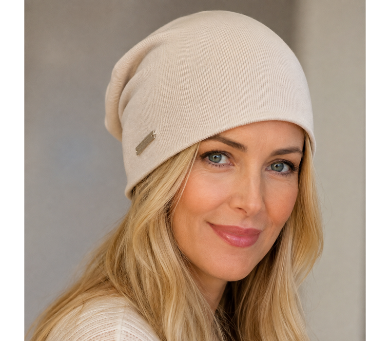 Seeberger 19979 Cream Fine Knit Headsock
