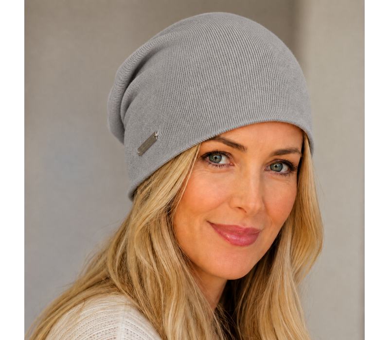 Seeberger 19979 Grey Fine Knit Headsock