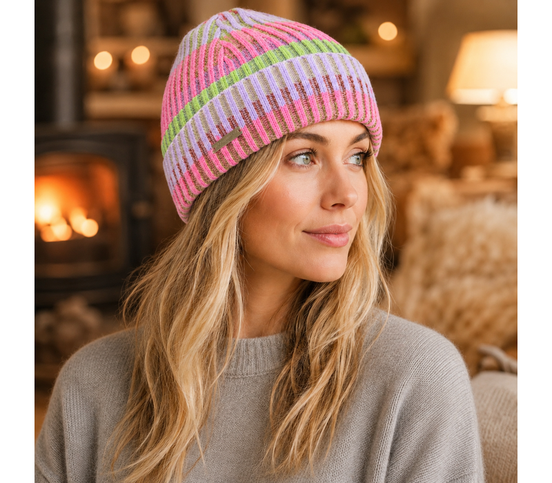 Seeberger 19910 Multicolour Stripe Turn-up