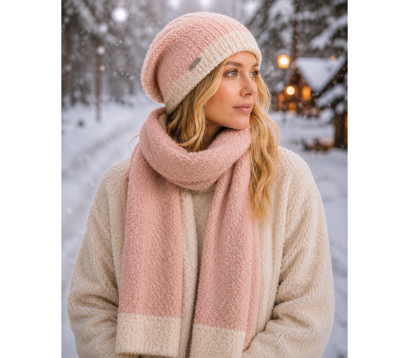 Seeberger 19949 Pink Bouclé Yarn Scarf
