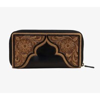 MYRA - “Crimson Square”  Leather Purse