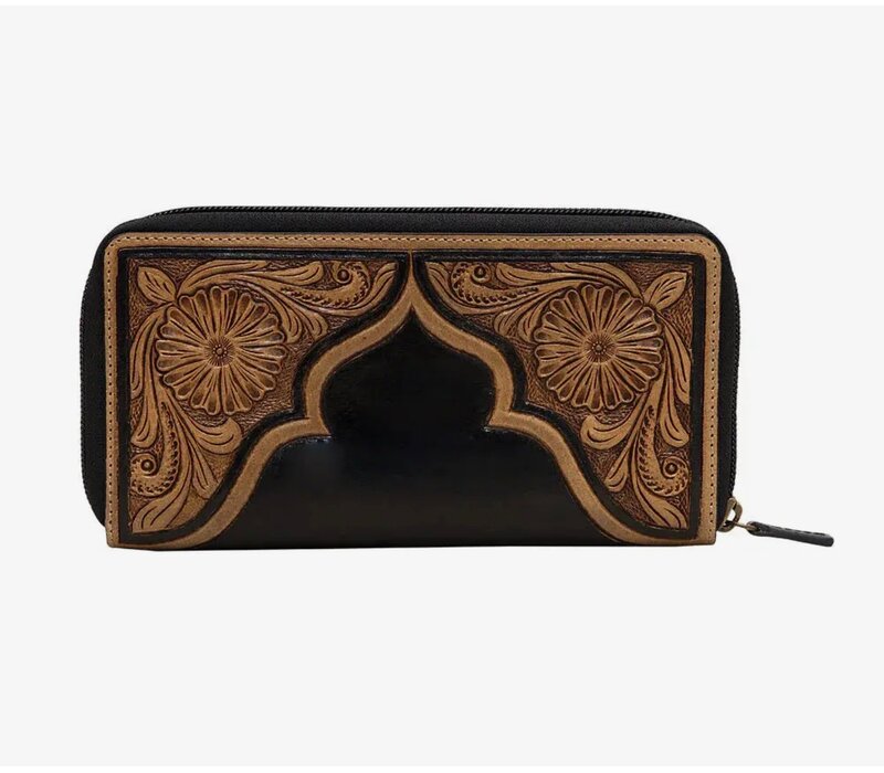MYRA - “Crimson Square”  Leather Purse