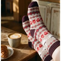Polar Star Brown multi COFFEE Warm Socks