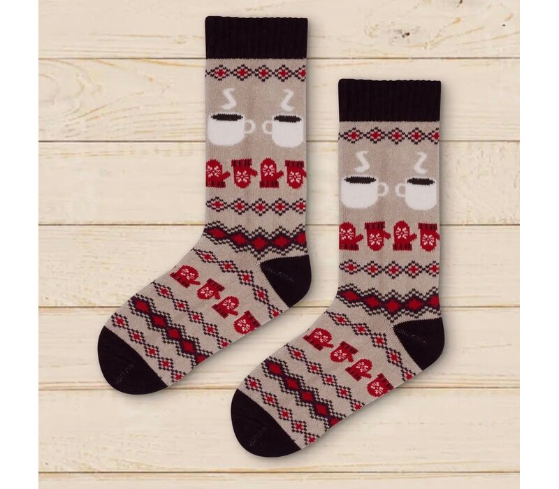 Polar Star Brown multi COFFEE Warm Socks