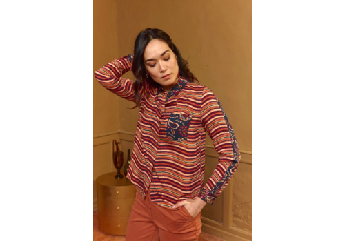 Lola Espeleta Lola Espeleta CH070 WAVES Print Shirt
