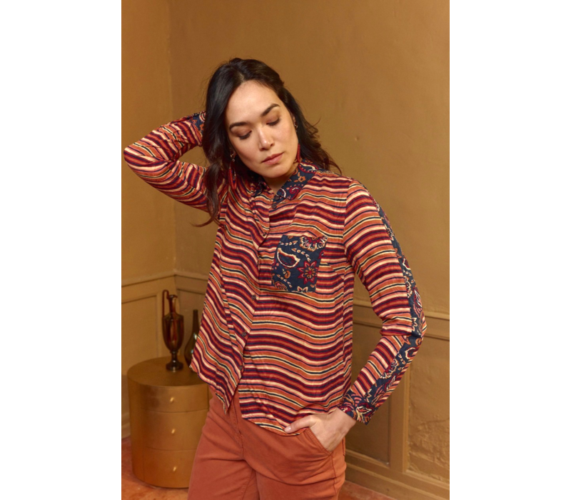 Lola Espeleta CH070 WAVES Print Shirt