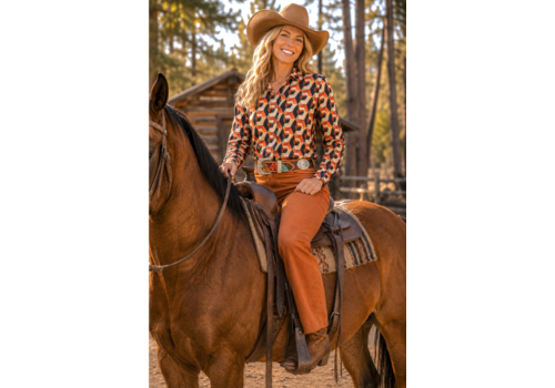 Lola Espeleta Lola Espeleta PA105 Rust Straight Leg Pants