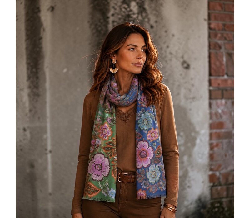 Lola Espeleta “GARDEN” Wool/Silk Scarf