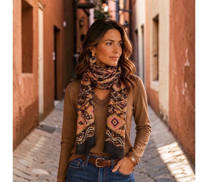Lola Espeleta “IKAT” Wool/Silk Scarf