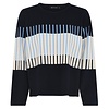Micha S/S Micha 180 149 Navy/Sand Stripe Sweater